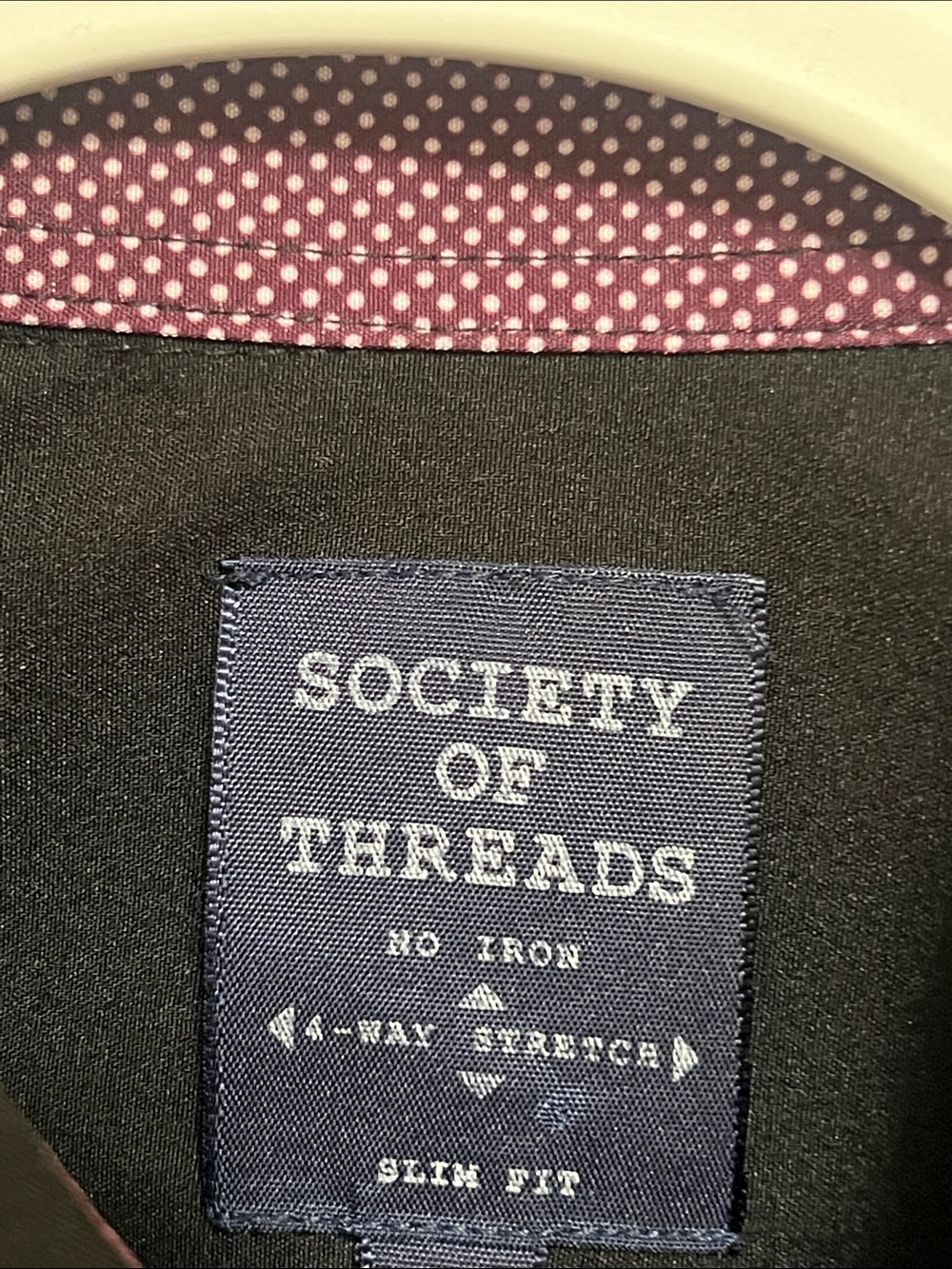 Men's Society of Threads Black Slim Fit Shirt Size M EUC - Picture 2 of 7